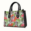 Tropical Dog - Personalized Leather Handbag - Gift For Pet Lovers