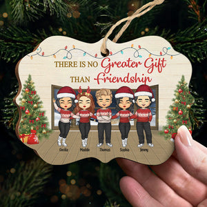 Friendship Is The Greatest Gift - Personalized Custom Benelux Shaped Wood Christmas Ornament - Gift For Bestie, Best Friend, Sister, Birthday Gift For Bestie And Friend, Christmas Gift