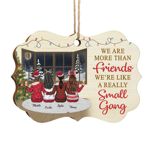 We Are More Than Friends - Personalized Custom Benelux Shaped Wood Christmas Ornament - Gift For Bestie, Best Friend, Sister, Birthday Gift For Bestie And Friend, Christmas Gift