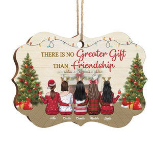 Friendship Is The Greatest Gift - Personalized Custom Benelux Shaped Acrylic, Wood, Aluminum Christmas Ornament - Gift For Bestie, Best Friend, Sister, Birthday Gift For Bestie And Friend, Christmas Gift