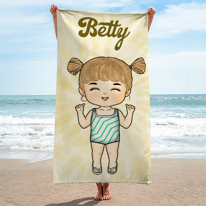 Tie Dye Personalized Beach Towel Gifts for Her Summer Gifts 