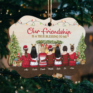 Our Friendship Is A Million Little Things - Personalized Custom Benelux Shaped Wood Christmas Ornament - Gift For Bestie, Best Friend, Sister, Birthday Gift For Bestie And Friend, Christmas Gift