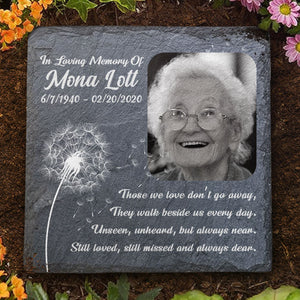 Unseen, Unheard, But Always Near - Personalized Memorial Stone - Upload Image, Memorial Gift, Sympathy Gift