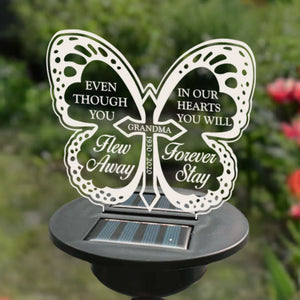 Forever Stay In Our Hearts - Personalized Memorial Garden Solar Light - Memorial Gift, Sympathy Gift