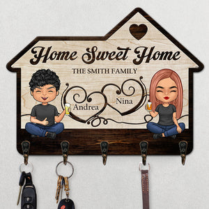 Personalized Key Ring Holder, Family Key Holder, Home Key Rack