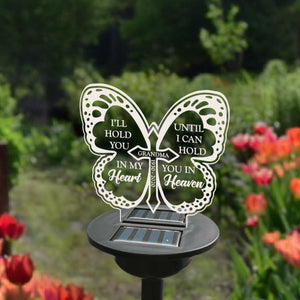 You Always Stay In Our Hearts - Personalized Memorial Garden Solar Light - Memorial Gift, Sympathy Gift