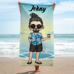 The Happy Couple Personalized 30x60 Bath Towel