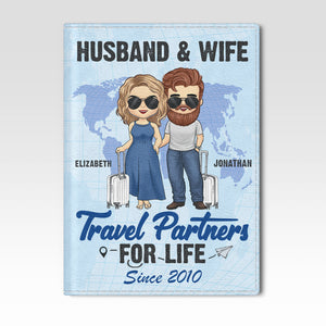 Life Is A Journey - Personalized Passport Cover, Passport Holder - Gift For Couples, Husband Wife