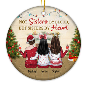 There Is No Greater Gift Than Friendship - Bestie Personalized Custom Ornament - Ceramic Round Shaped - Christmas Gift For Best Friends, BFF, Sisters