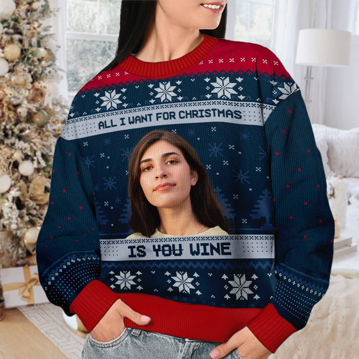 All i want for christmas cheap is wine sweater