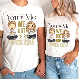 We Got This Together - Personalized Matching Couple T-Shirt - Gift For Couple, Husband Wife, Anniversary, Engagement, Wedding, Marriage Gift