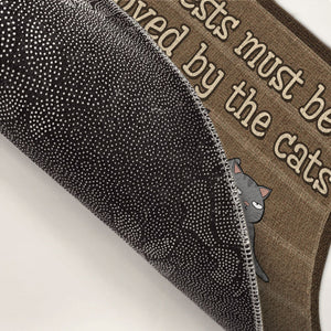 You Must Be Approved By The Cats - Personalized Decorative Mat - Gift For Pet Lovers