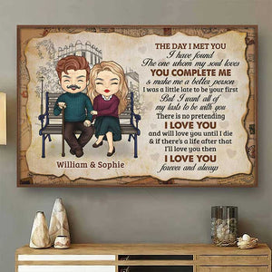 I Love You And Will Love You Until I Die - Gift For Couples, Personalized Horizontal Poster.