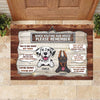 Dogs' Rules When Visiting Our House - Personalized Decorative Mat