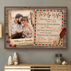 Meeting You Was Fate - Personalized Horizontal Poster.