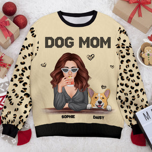 I'm A Happy Dog Mom - Personalized All-Over-Print Sweatshirt.