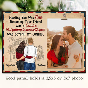 Falling In Love With You Was Beyond My Control - Gift For Couples, Personalized Photo Frame.