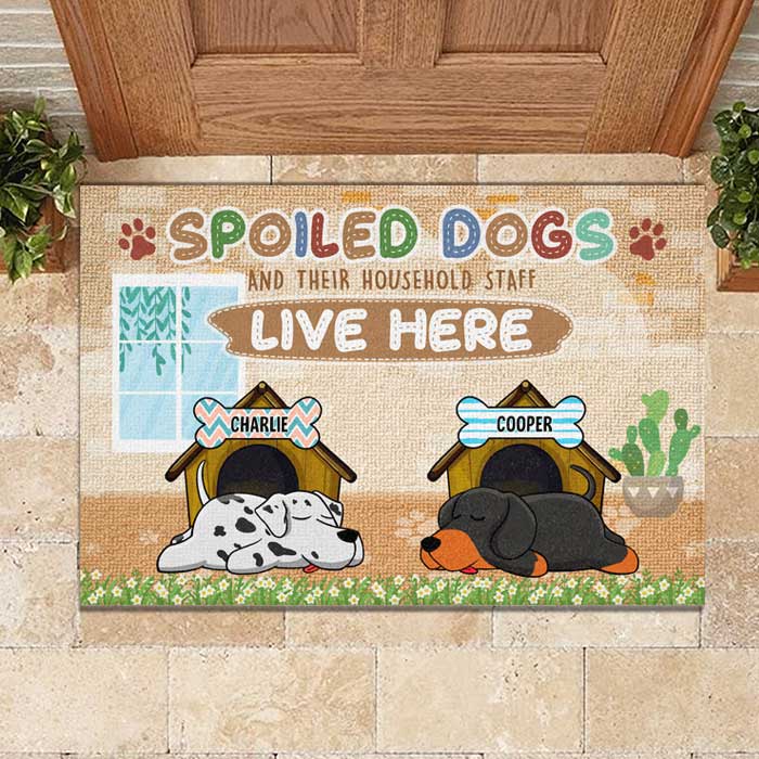 Dog Lover Doormat/ Funny Doormat / Dog Lover / Spoiled Dogs 