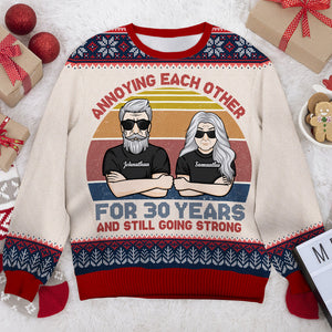 Annoying Each Other For So Many Years - Gift For Couples, Personalized All-Over-Print Sweatshirt.