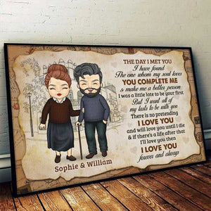 You Make Me A Better Person - I Love You Forever And Always - Gift For Couples, Personalized Horizontal Poster.