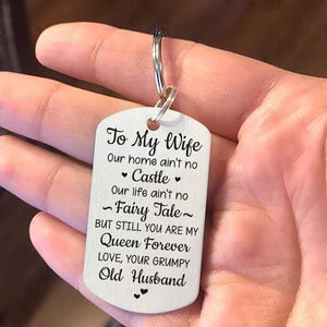 To My Wife, You Are My Queen Forever - Upload Image, Gift For Couples - Personalized Keychain.