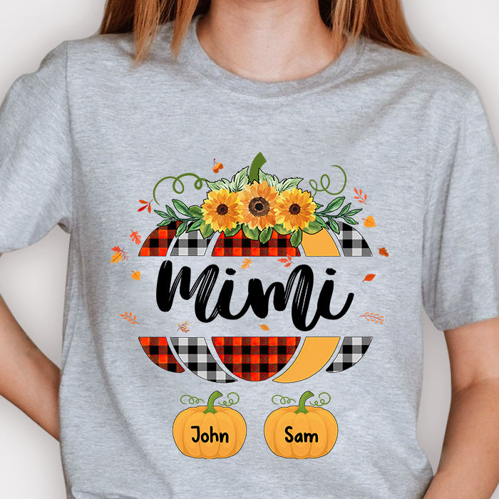 Grandma Pumpkin Kids - Personalized Unisex T-Shirt.
