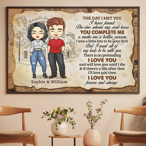 You Make Me A Better Person - I Love You Forever And Always - Gift For Couples, Personalized Horizontal Poster.