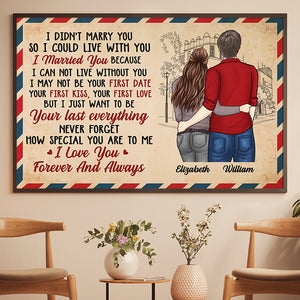 I Can Not Live Without You - I Love You, Forever And Always - Gift For Couples, Personalized Horizontal Poster.