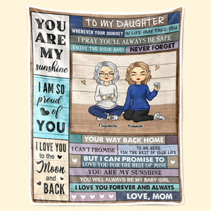I Pray You'll Always Be Safe - Family Personalized Custom Blanket - Christmas Gift For Family Members