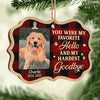 My Hardest Goodbye - Personalized Custom Benelux Shaped Wood Photo Christmas Ornament - Upload Image, Memorial Gift, Sympathy Gift, Christmas Gift