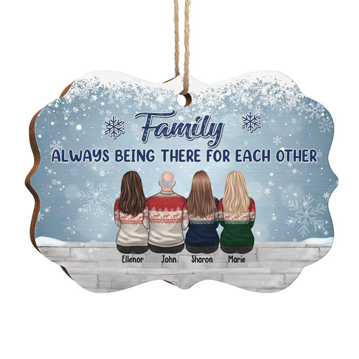 Siblings Are Ready To Face Whatever Life Sends  - Family Personalized Custom Ornament - Wood Benelux Shaped - Christmas Gift For Siblings, Brothers, Sisters, Cousins