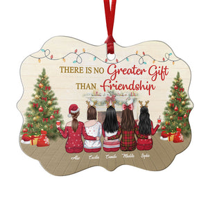 Friendship Is The Greatest Gift - Personalized Custom Benelux Shaped Acrylic, Wood, Aluminum Christmas Ornament - Gift For Bestie, Best Friend, Sister, Birthday Gift For Bestie And Friend, Christmas Gift