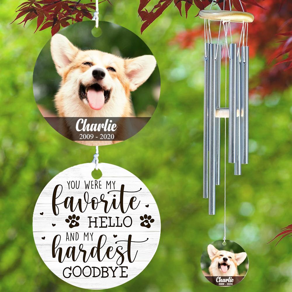 To Your Pet - My Favorite Hello - Personalized Outdoor Wind Chime.