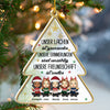 Nicht Nur Freunde, Eher Eine Kleine Bande - German Personalized Custom Christmas Tree Shaped Acrylic Christmas Ornament - Gift For Bestie, Best Friend, Sister, Birthday Gift For Bestie And Friend, Christmas Gift