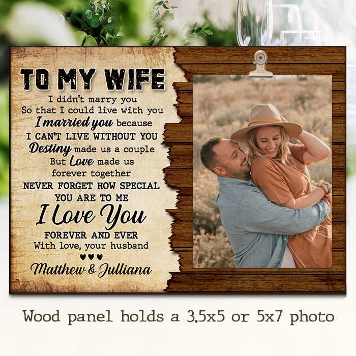 Husband Picture Frame, Special Unique Gift for Husband