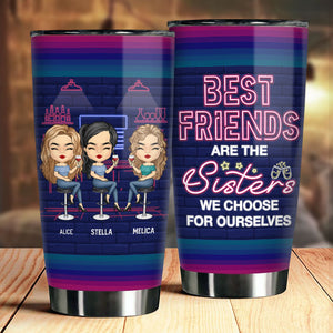 Best Friends Are The Sisters - Personalized Tumbler - Gift For Bestie