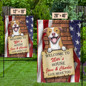 Welcome To Our House - 4th Of July Decoration - Personalized Flag.
