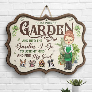 Lose My Mind Find My Soul - Personalized Shaped Wood Sign - Gift For Gardening Lovers