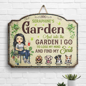Into The Garden I Find My Soul - Personalized Shaped Wood Sign - Gift For Gardening Lovers