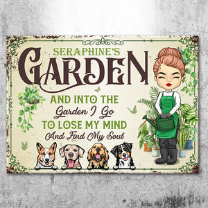 Into The Garden I Find My Soul - Personalized Metal Sign - Gift For Gardening Lovers