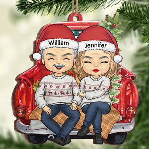 All I Want For Christmas Is You - Couple Personalized Custom Ornament - Wood Car Shaped - Christmas Gift For Husband Wife, Anniversary