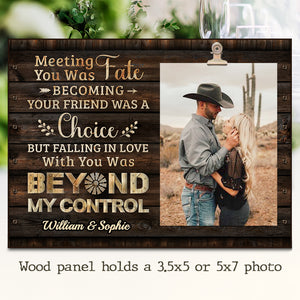 Meeting You Was Fate - Gift For Couples, Personalized Photo Frame.