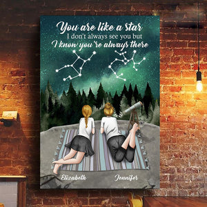 To My Bestie - I Know You Are Always There - Personalized Vertical Canvas.