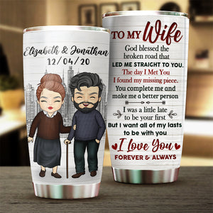 You Make Me A Better Person, I Love You - Gift For Couples, Personalized Tumbler.