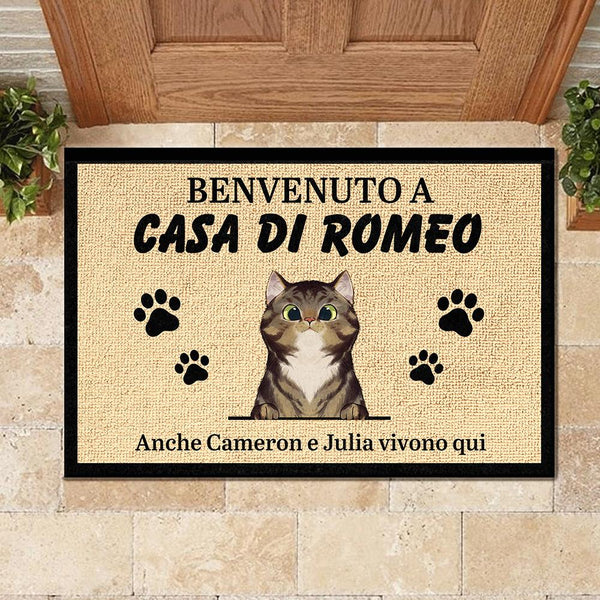 Il Cane Sa Che Sei Qui - Divertente Cartello Personalizzato Per La Porta  Del Cane, Funny Personalized Dog Door Sign Italian
