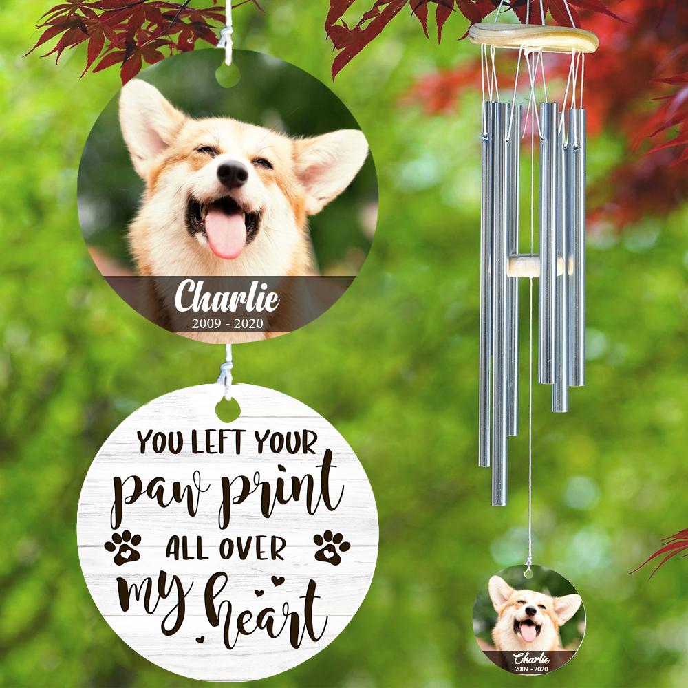 Pet - All Over My Heart - Personalized Outdoor Wind Chime.