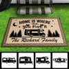 Making Memories One Campsite - Personalized Decorative Mat - Gift For Camping Lovers