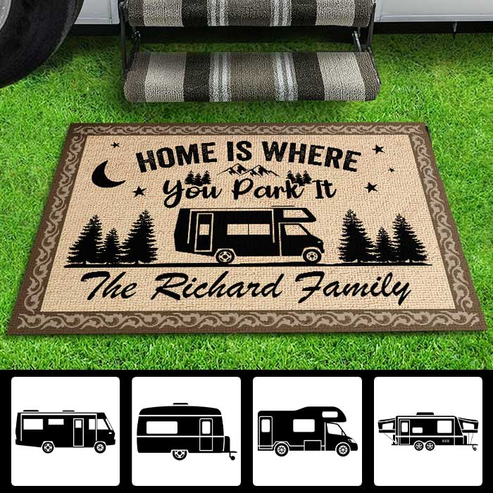 Making Memories At The Campsite - Personalized Decorative Mat