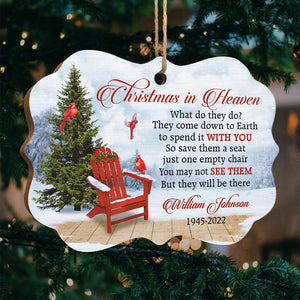 You May Not See Them, But They'll Be There - Memorial Personalized Custom Ornament - Wood Benelux Shaped - Sympathy Gift, Christmas Gift For Family