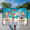 Welcome To Our Pool - Personalized Metal Sign - Gift For Couples, Husband Wife